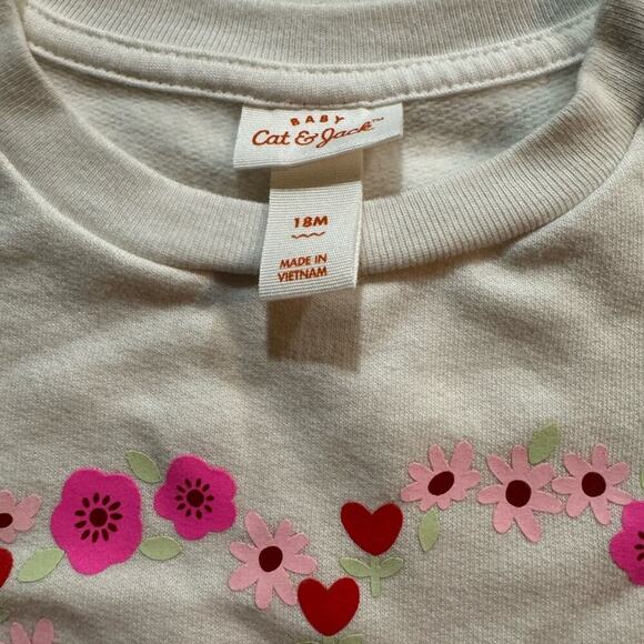 Cat & Jack Floral Heart Baby Tutu Outfit 18M - Picture 3 of 5